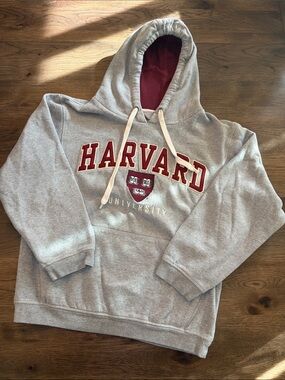 Ouray Women's Harvard Gray Applique Hooded Sweatshirt Small